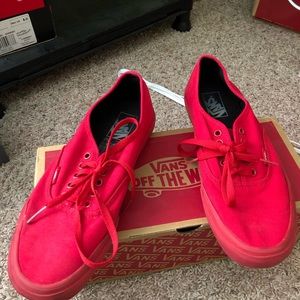 Authentic Red Vans